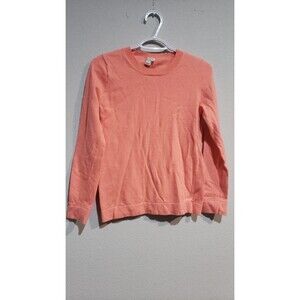 J By J Crew Teddie Sweater Women XS Peach Knit Round Long Sleeve Wool Blend